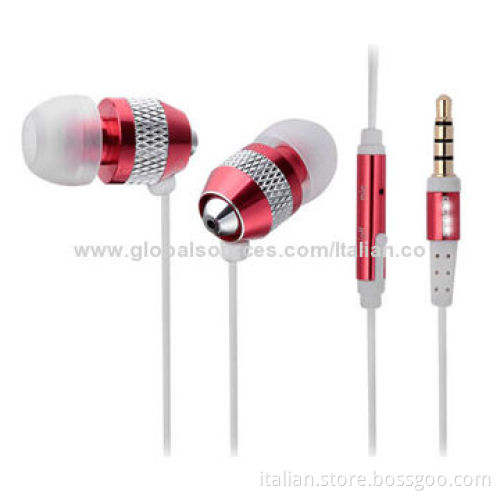 Hot sell colorful metal earphones for iPhone, stereo earphone with competitive priceNew